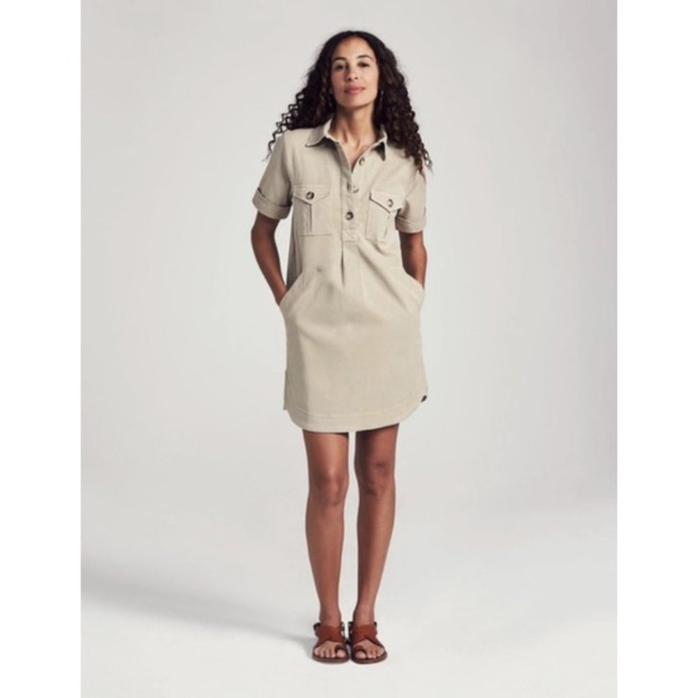 Faherty Tan Shirt Dress